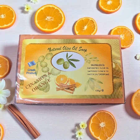 Natural Olive Oil Soap with Cinnamon & Orange
